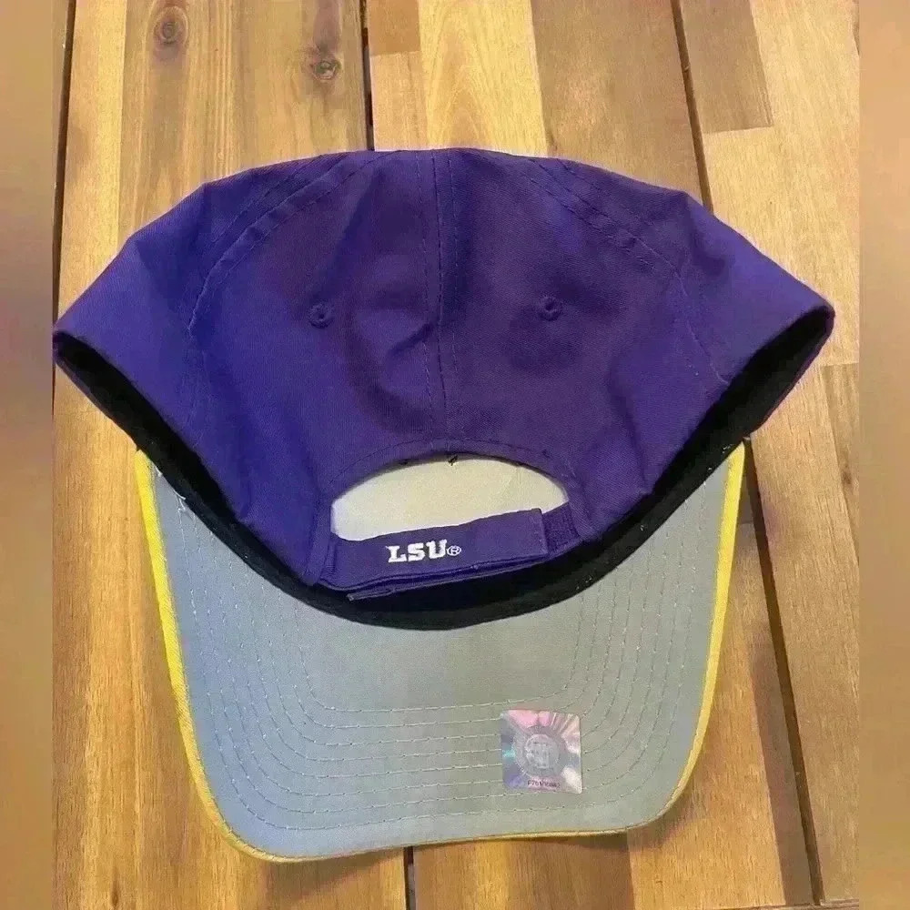 NWT LSU adjustable fit purple/ yellow hat - Picture 2 of 3